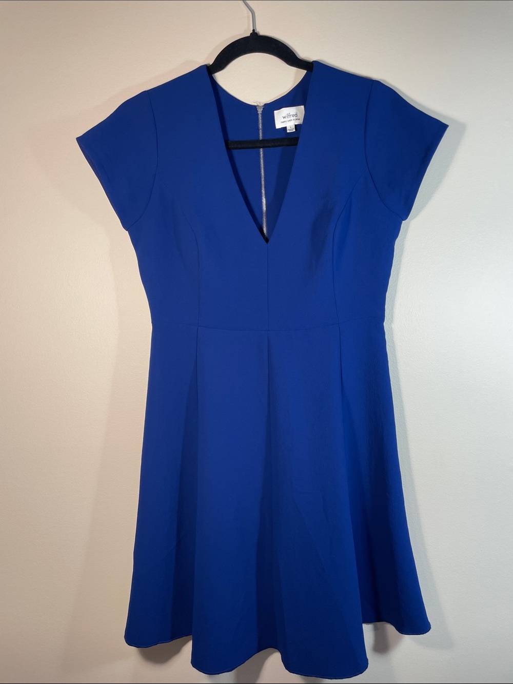 Wilfred Royal Blue V-Neck Short Sleeve Jumpsuit